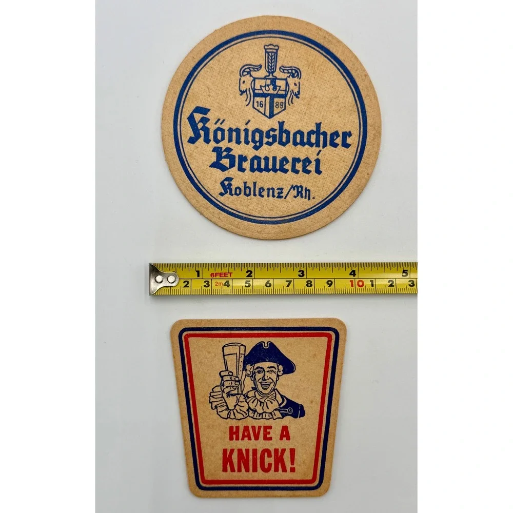 Vintage Beer Coasters Lot Knickerbocker Jacob Ruppert Konigsbacher Germany